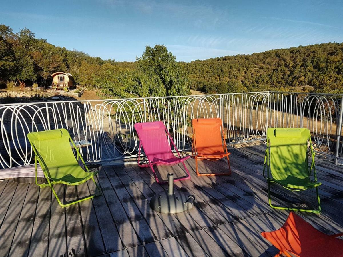 Pensjonat La Roulotte Clerelu - Du Domaine Des Ramonets Cahors Zewnętrze zdjęcie